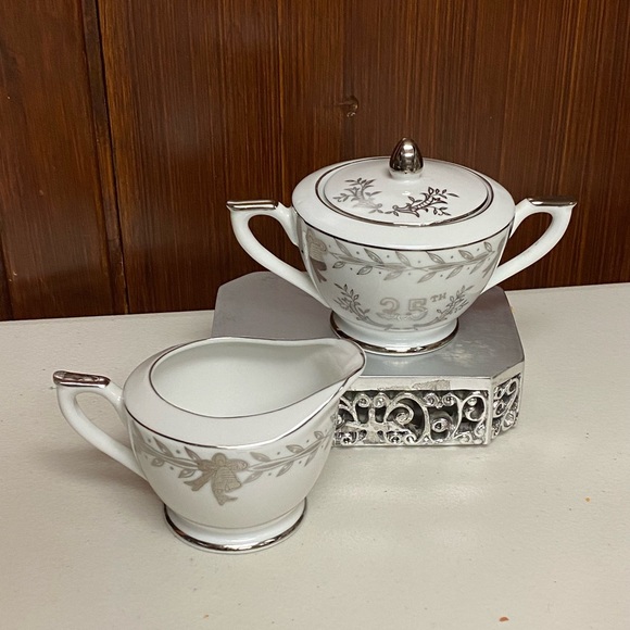 Lefton Dining Vintage Lefton Japan 25th Anniversary Sugar And